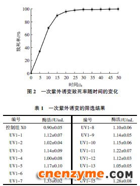 诱变筛选结果